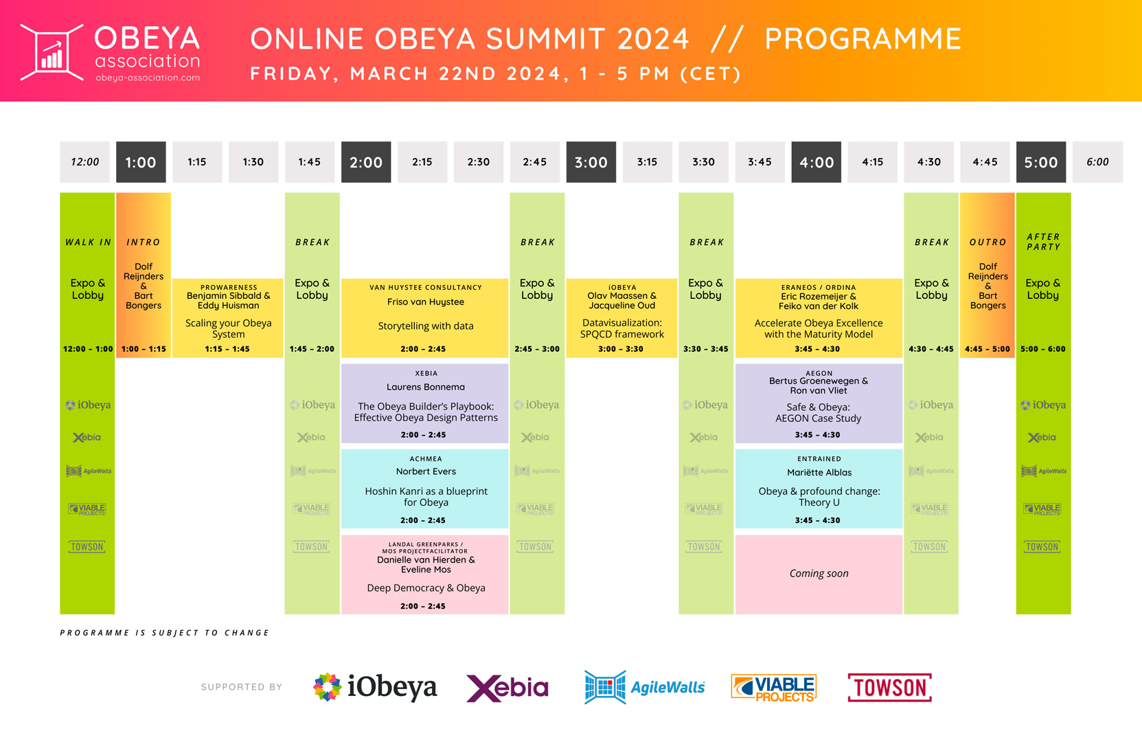 Online Obeya Summit 2024 Line-up
